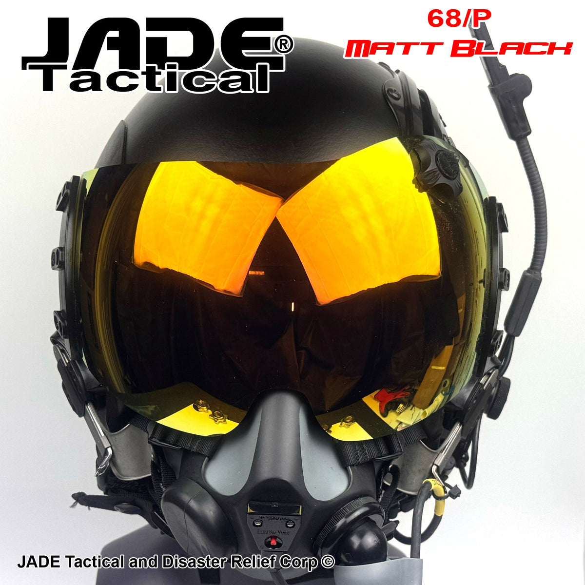 GENTEX 68/P USA Flight Helmet Matt Black Ops – Jade Tactical