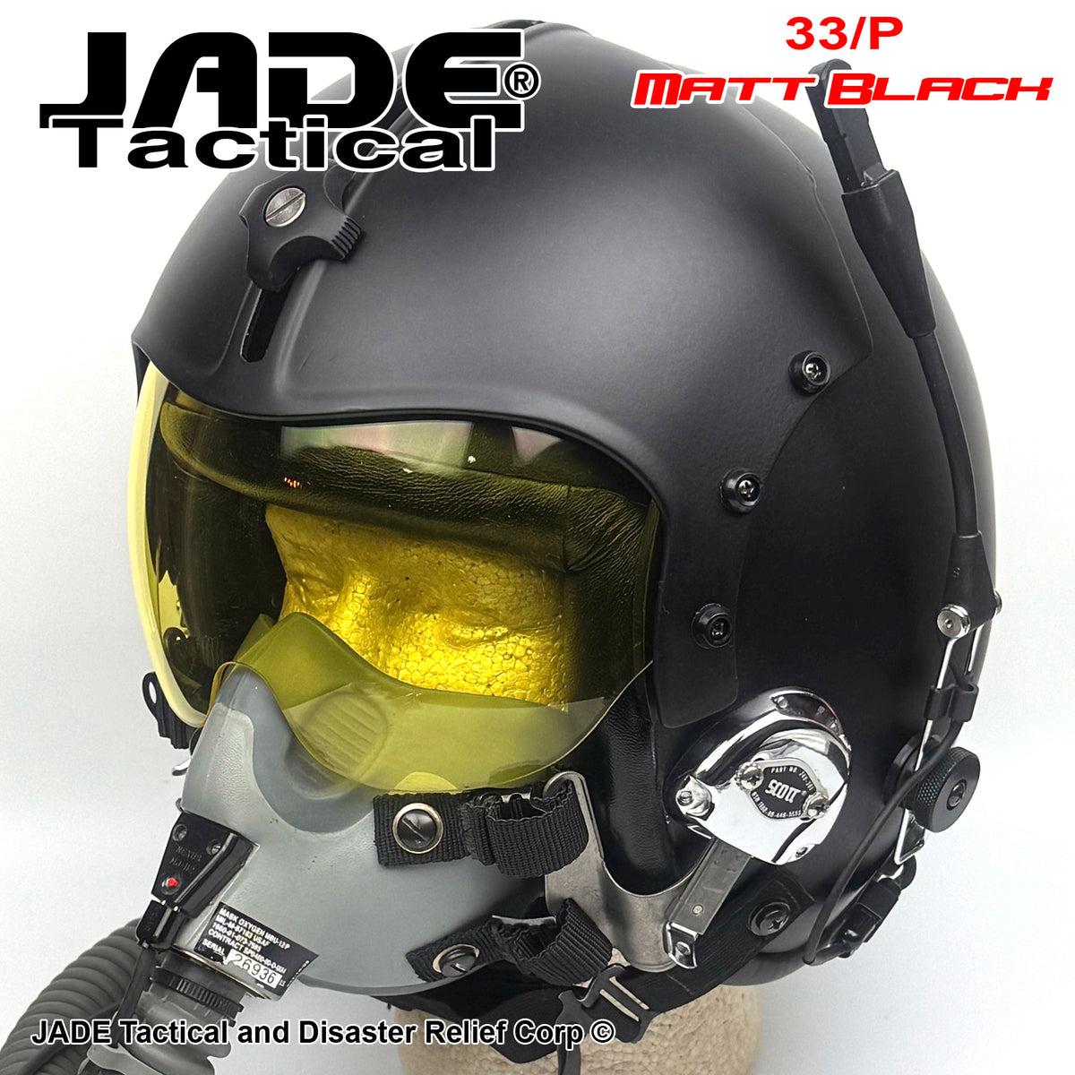 GENTEX 33/P Flight Helmet USA Matt Black – Jade Tactical