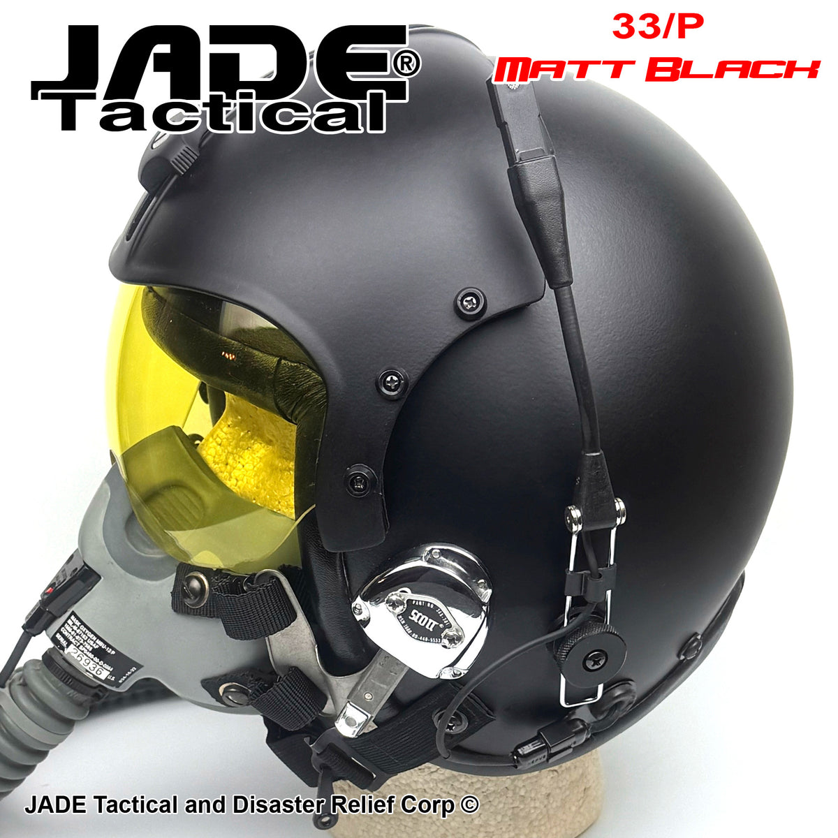 GENTEX 33/P Flight Helmet USA Matt Black – Jade Tactical