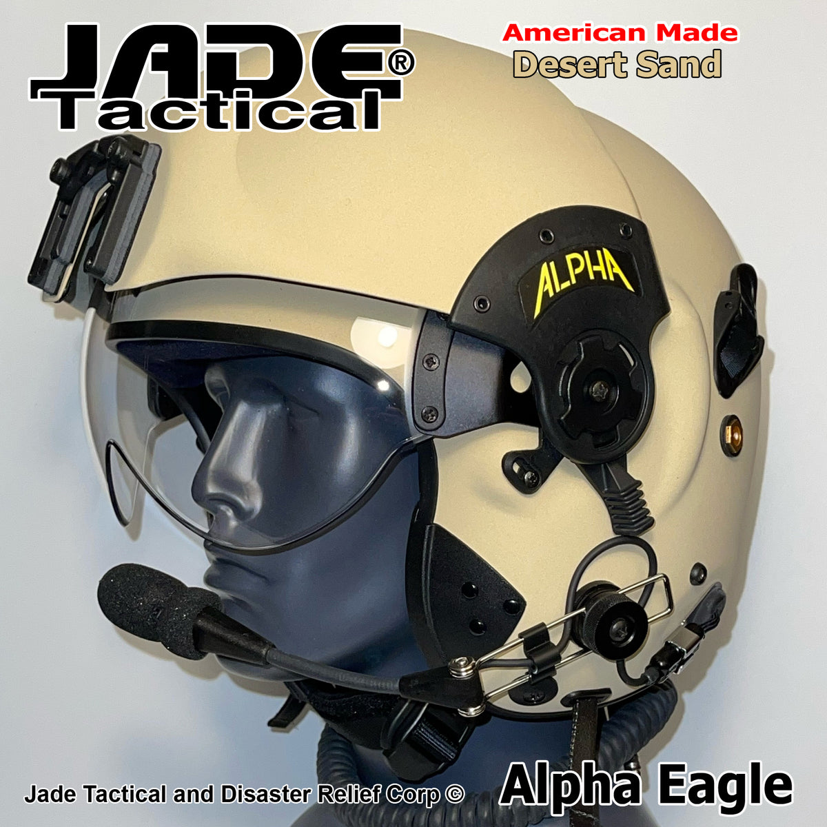 Alpha Eagle Desert Sand Helicopter Flight Helmet – Jade Tactical