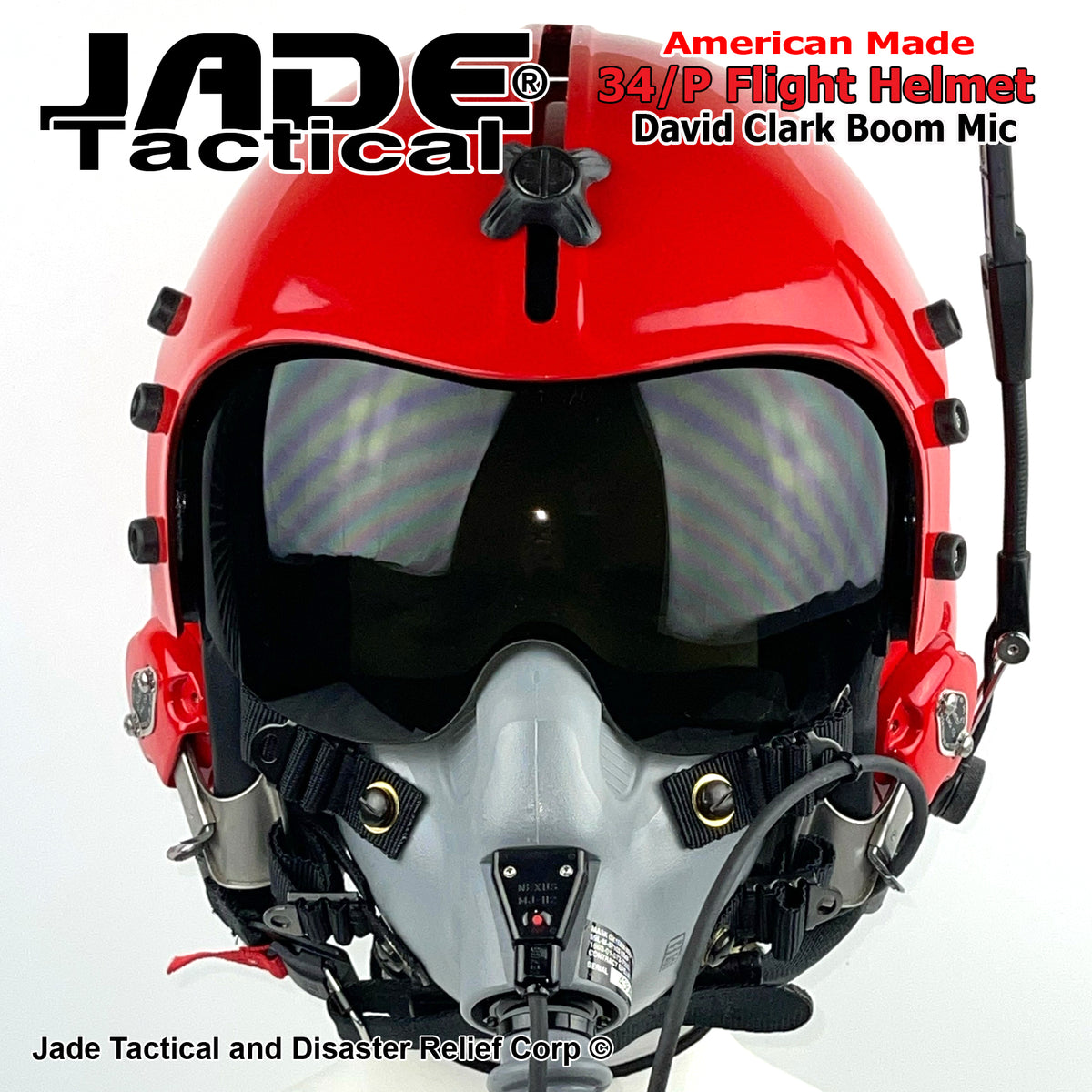 GENTEX 34/P Flight Helmet USA Red – Jade Tactical