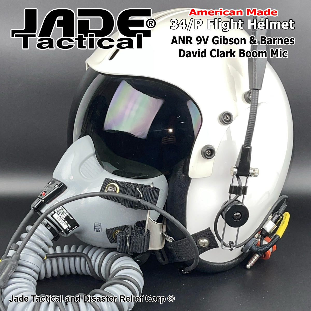 GENTEX 34/P Flight Helmet USA White ANR 14V – Jade Tactical