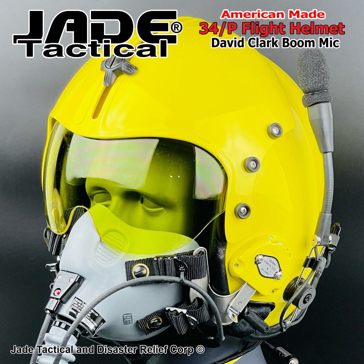 GENTEX 34/P Flight Helmet USA Canary Yellow – Jade Tactical