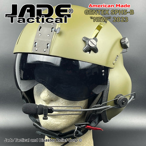 GENTEX SPH5-B Custom Dual Visor Helicopter Helmet NATO GREEN