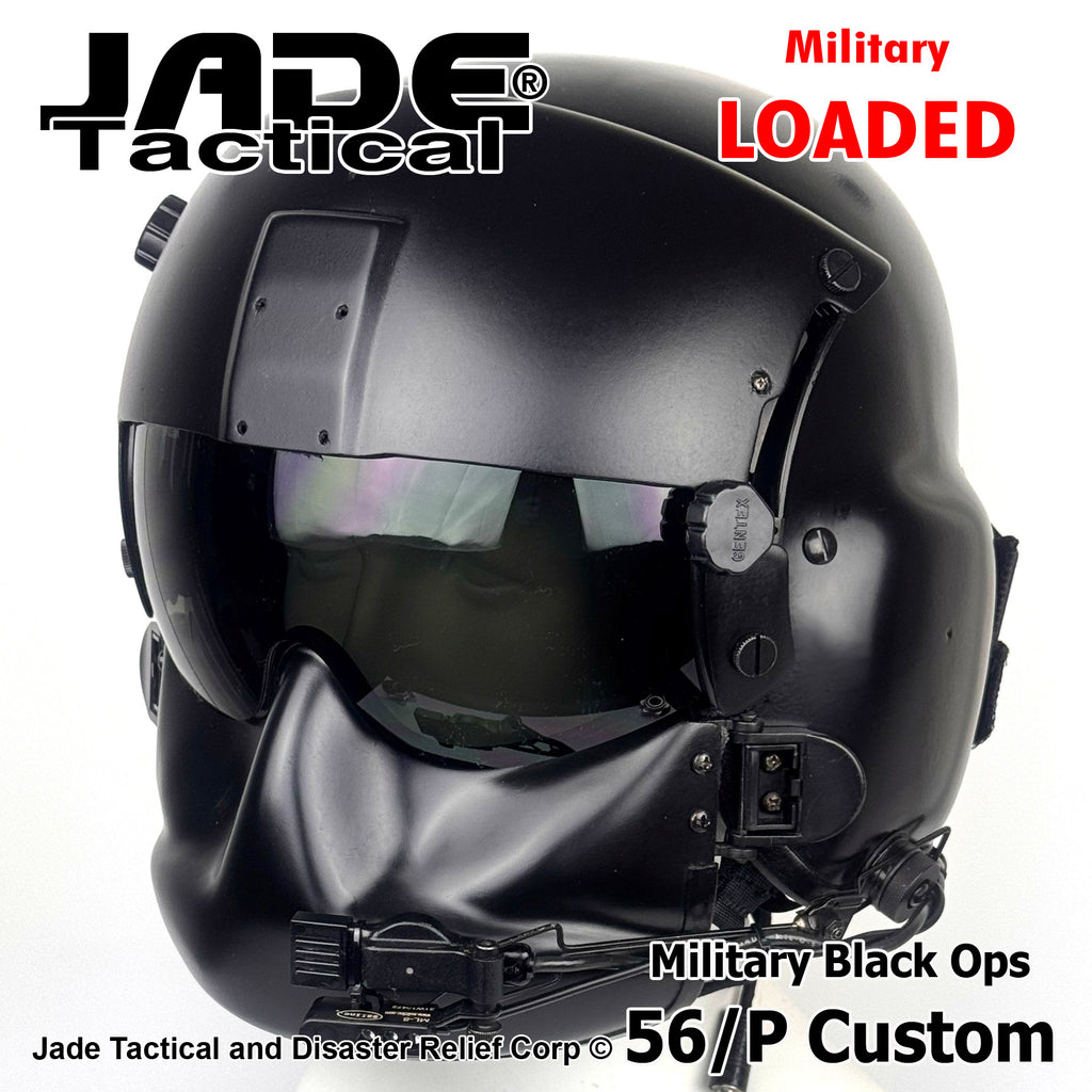 dot motorcycle helmets military GENTEX 56/P USA Helicopter Flight Helmet Black Ops – Jade Tactical