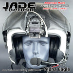 Alpha Eagle White Helicopter Flight Helmet
