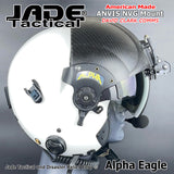 Alpha Eagle White Helicopter Flight Helmet