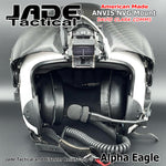 Alpha Eagle White Helicopter Flight Helmet