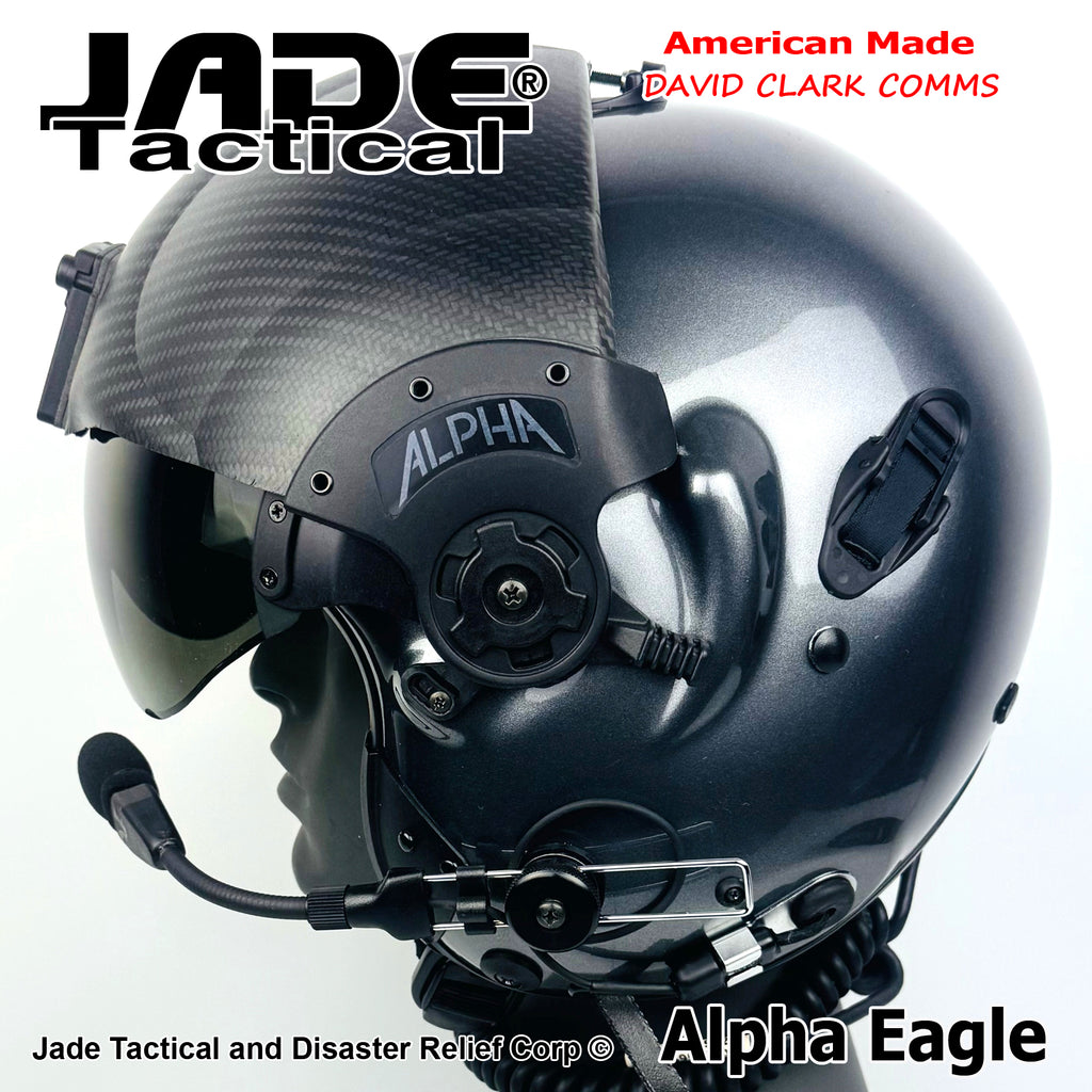 Alpha Eagle Gun Metal Grey Helicopter Flight Helmet – Jade Tactical