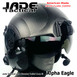 Alpha Eagle Gun Metal Grey Helicopter Flight Helmet