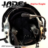 Alpha Eagle Matallic Grey Helicopter Flight Helmet