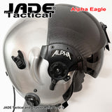 Alpha Eagle Matallic Grey Helicopter Flight Helmet